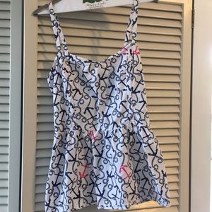 Lilly Pulitzer Nautical Peplum Top